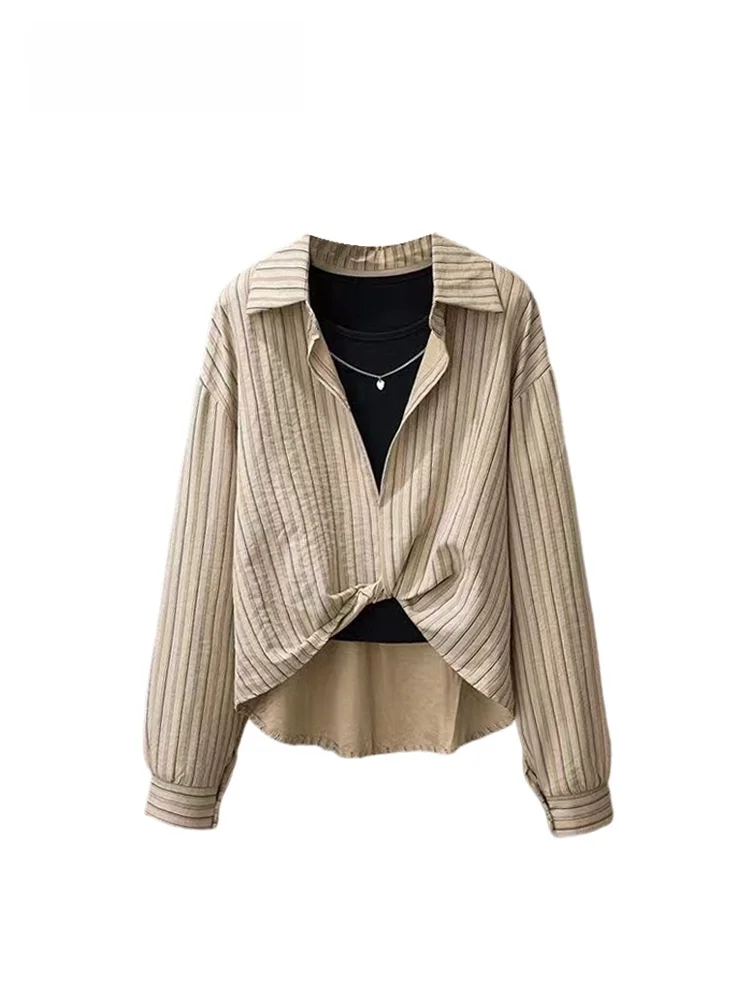 

Loose Long Sve Ne irt Women's plus Size Early Autumn New Sle Versatile Casual Cotton Top for Plump Sister