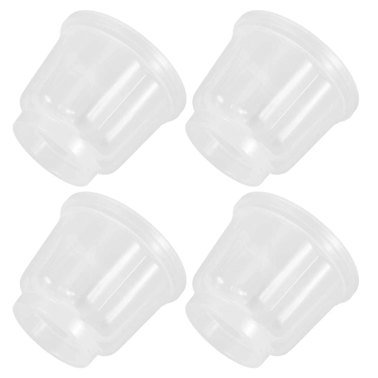 

4 Pcs Dessert Cup Cups with Lids Fruit Container Clear Containers for Desserts Pp