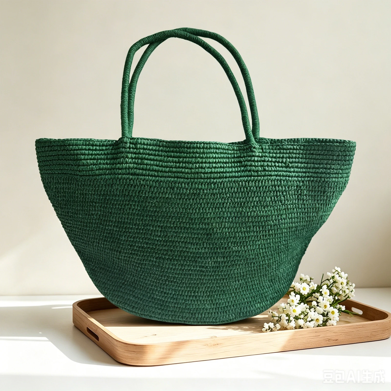 Vintage Raffia Handmade Rattan Tote Handbag Lightweight Casual Beach Top-Handle Bags Solid Color Travel Shopping Shoulder Bag