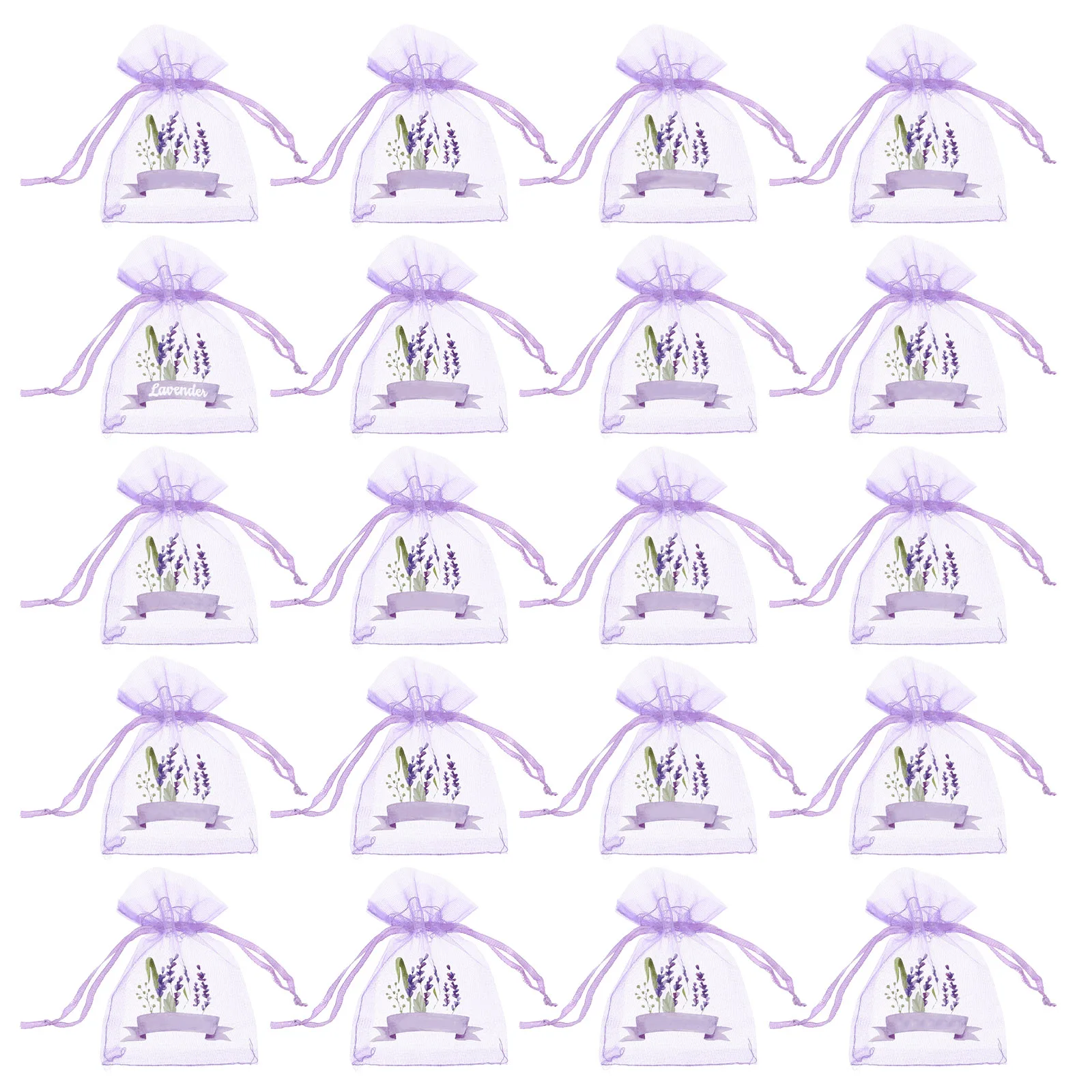 

20pcs Empty Sachet Bags Mesh Drawstring Storage for Dried Flowers Lavender Pouch Gauze Air Freshener Scented for Wardrobe