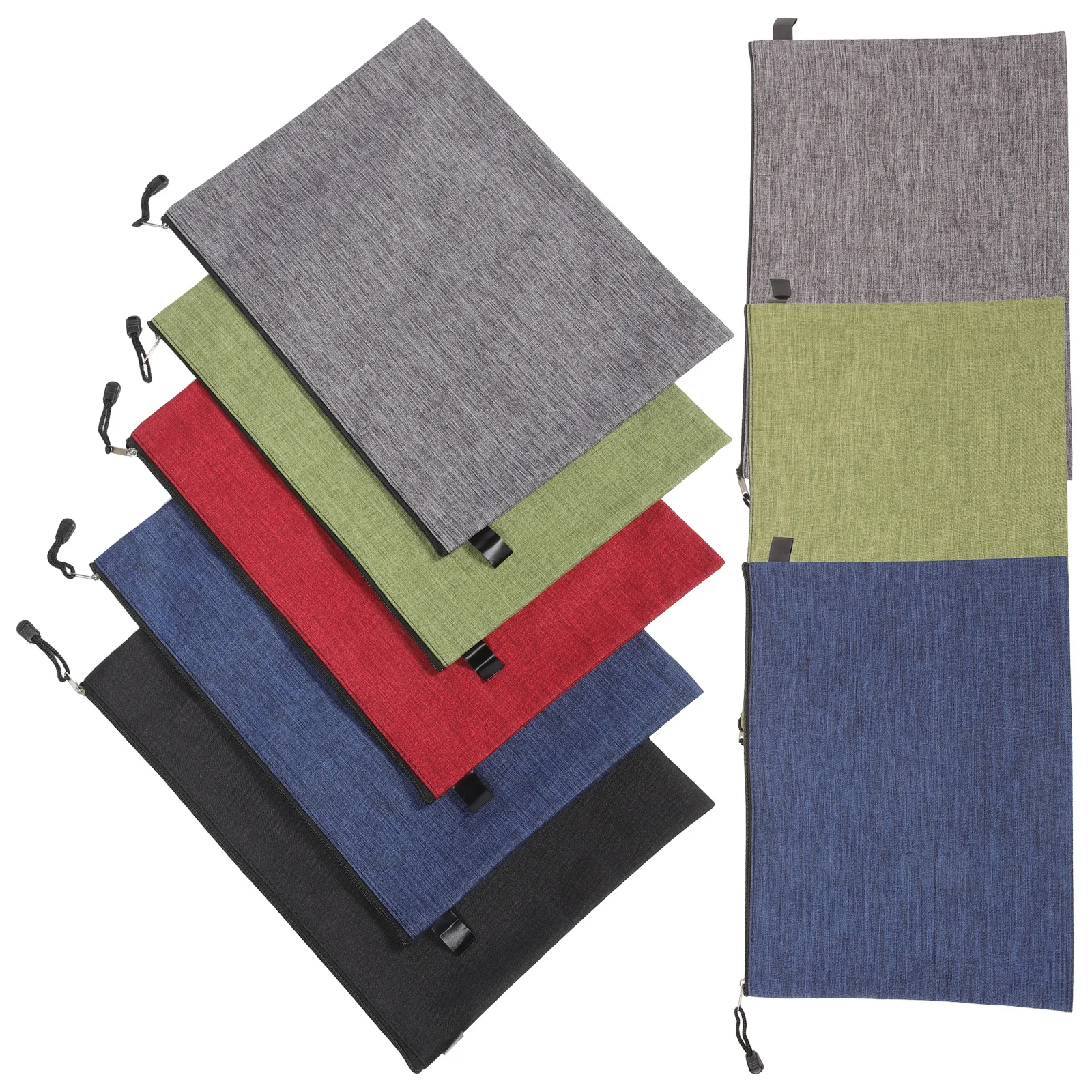 

8Pcs Waterproof Oxford Cloth Portable Zipper File Organizer B4 File Holder Document Pouch for Office School Document Organizer