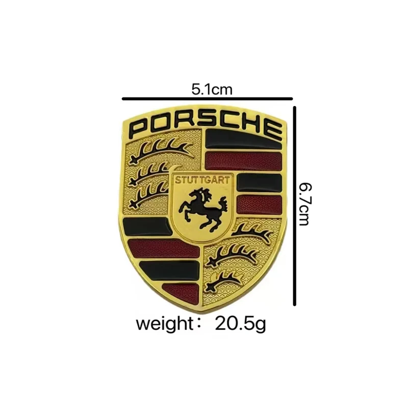 for Porsche Boxster Cayman Cayenne 911 Macan Panamera Metal emblem Auto Decor Decals Reflective Car Window Wiper Stickers