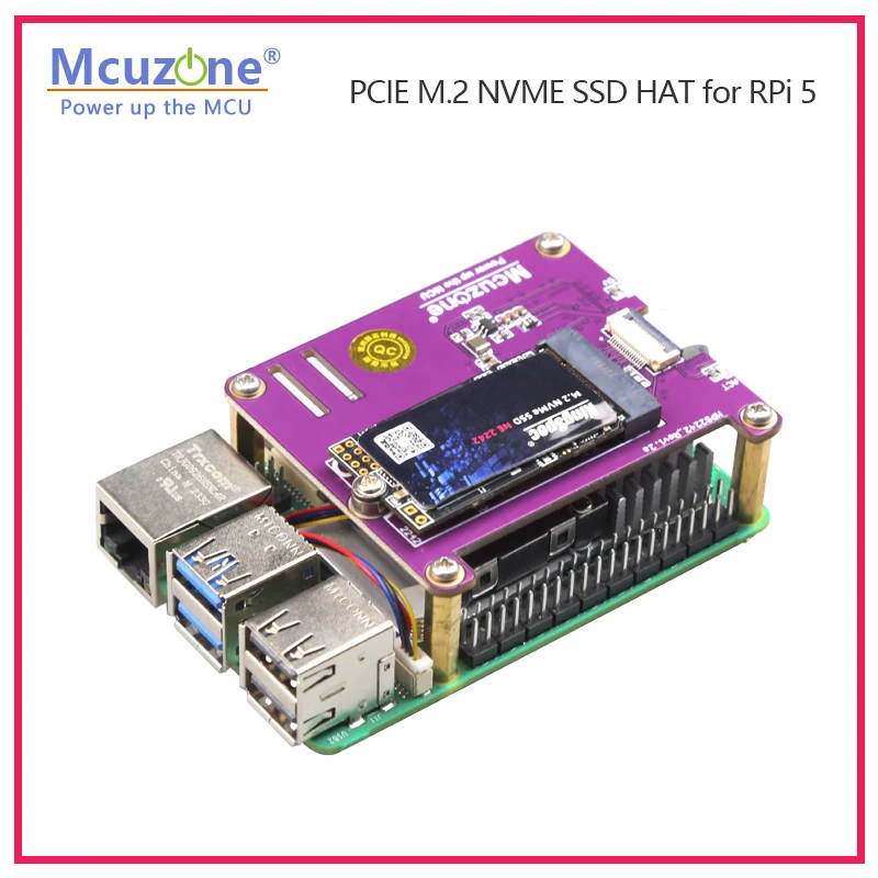 (รุ่น:MPS2242)PCIE M.2 NVME 2230 2242 Gen3 SSD หมวกสําหรับ Raspberry Pi 5