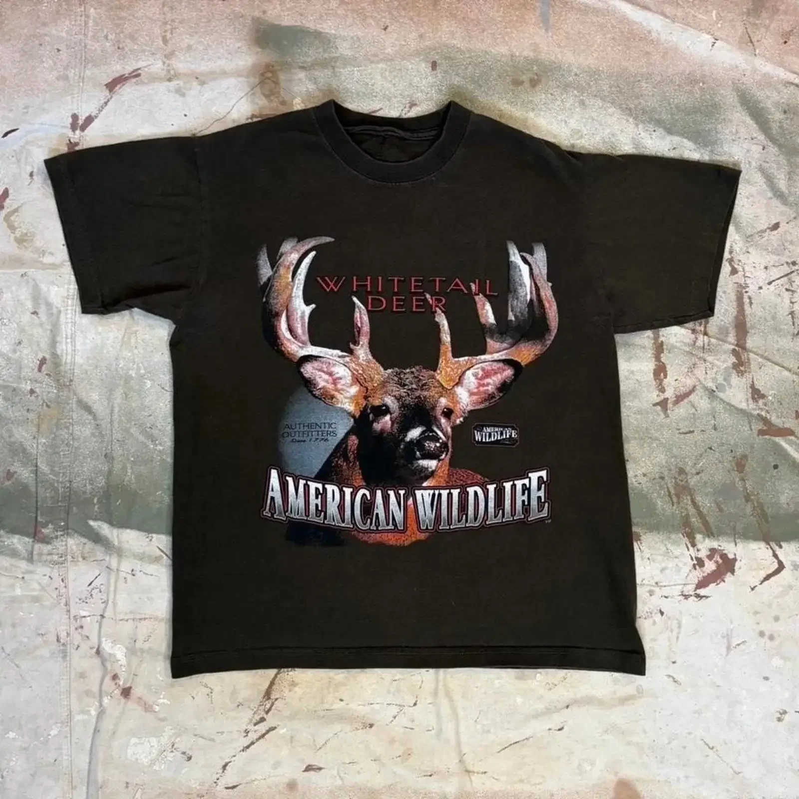 Essential White Tail American Wildlife Measure 20x25 vintage Washed Casual Slightly fashion Breathable Stretched streetwear
