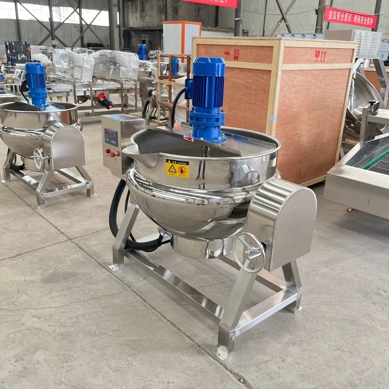 Cold   machine sugar boiling pot, electric heating automatic stirring interlayer pot