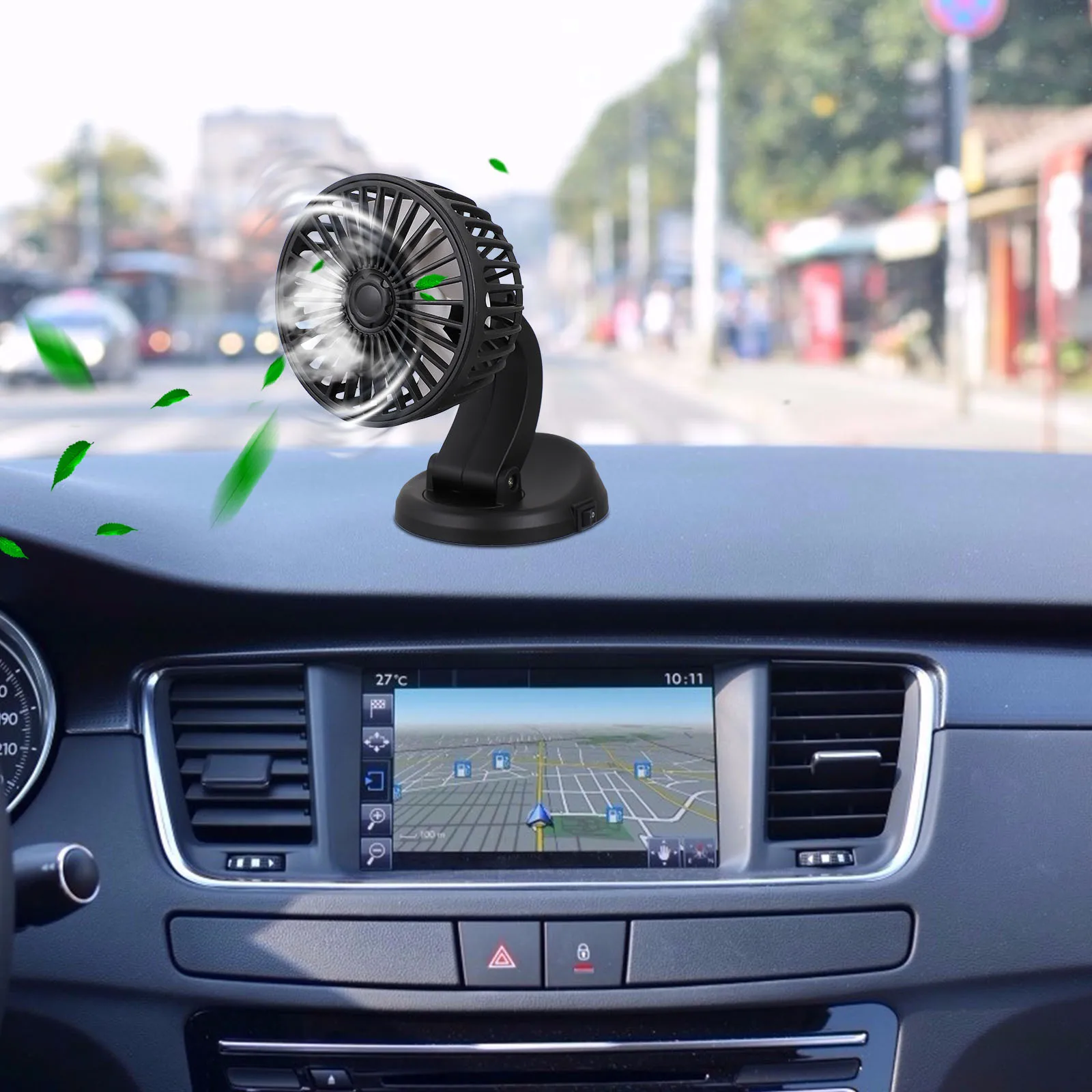 

Portable Car USB Fan ABS Material Lightweight Compact Size Efficient Cooling Electric Device for Vehicle Desktop Office Use Mini