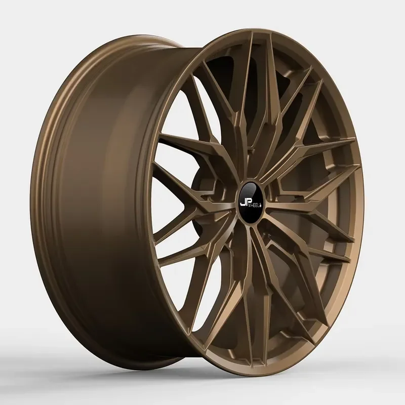 Electroplated 20x8.5 Inch Forged Aluminum Wheels for 5x120 Bronze Alloy Car Rims ET35 Mesh Design Passenger Car Wheels for