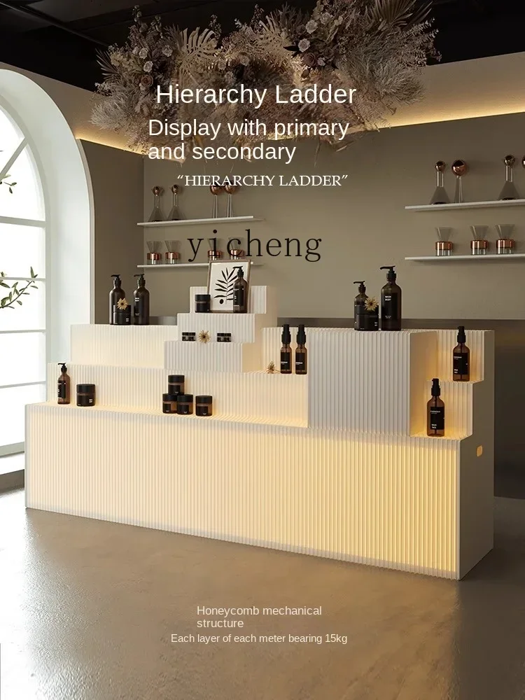 TQH Display Stand Window Display Ladder Display Stand Ornament Exhibition Showcase Luminous Product Booth