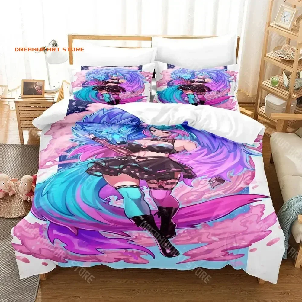 2026 3D Print Sexy Girls Silvervale VTuber Bedding Set Single Twin Full Queen King Size Bed Set Adult Kid Bedroom Duvetcover Set