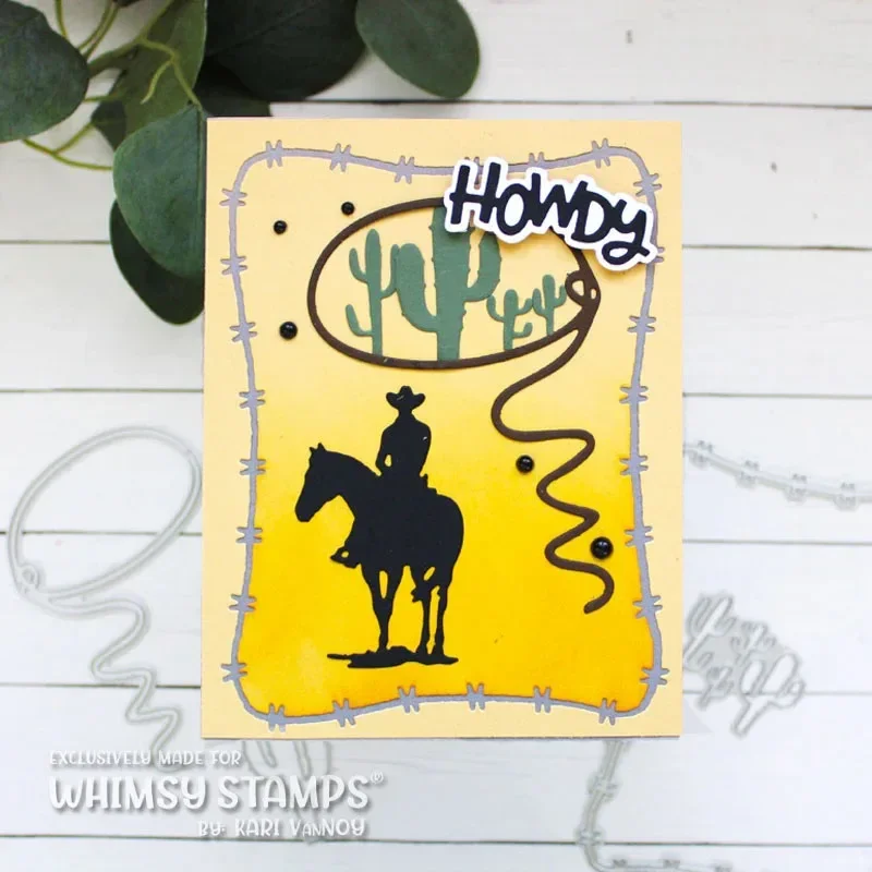 Cowboy Obsession Range Riders Metal Cutting Dies & Stamps Scrapbook Diary Decoration Stencil Embossing Template DIY Greeting