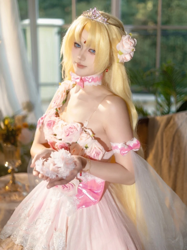 أزياء من صنعني الأميرة أنيمي أتاناسيا التأثيرية أميرة أفرجني مع بدلة لوليتا الوردية التأثيرية للمحكمة