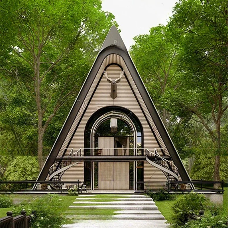 Al aire libre, triángulo, vacaciones, casa pequeña de agritancia en familia, conservante, material de madera