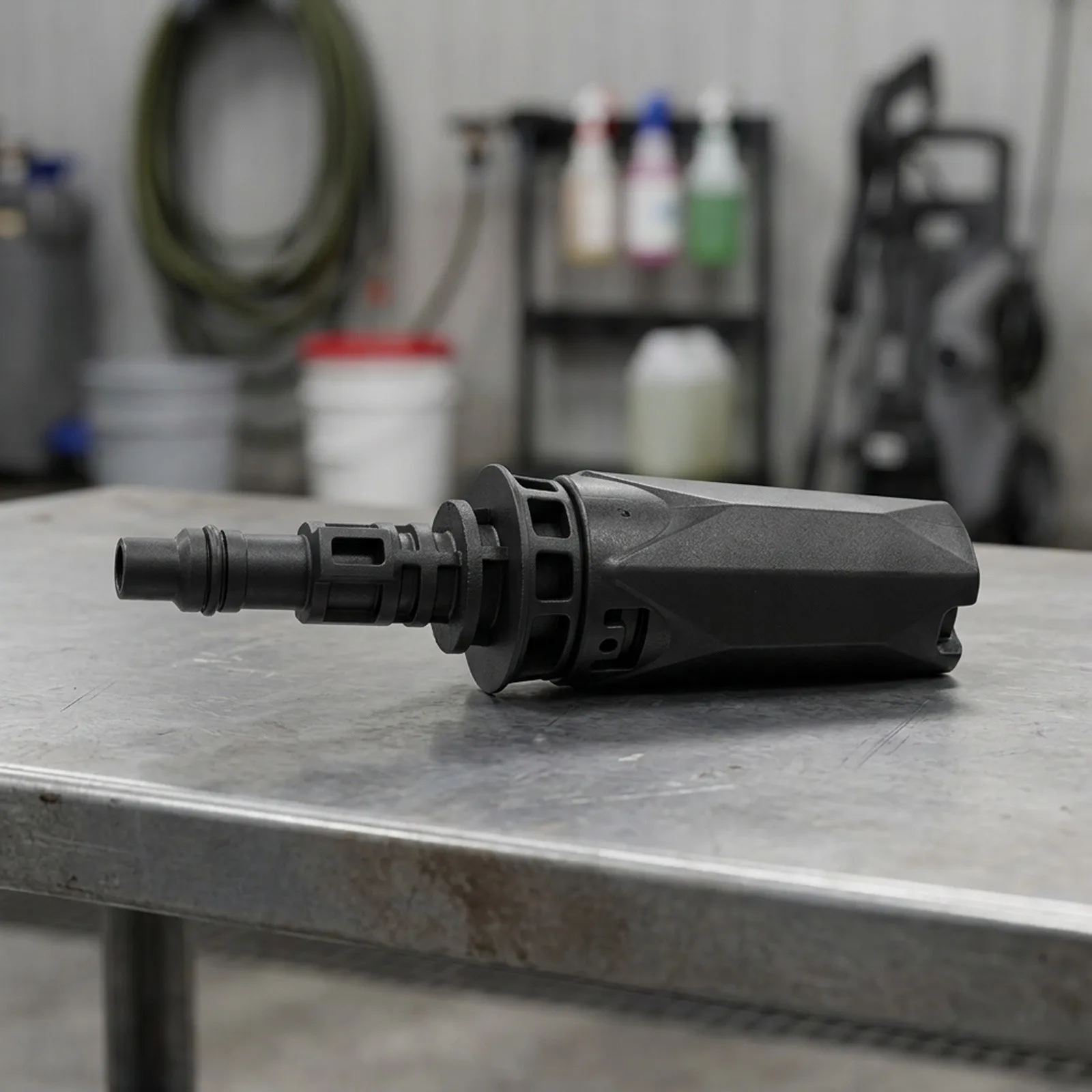 Abrasive Tool Pressure Cleaner Tip Black Adjustable Nozzle Long Reach Design Plastic Construction Easy Installation