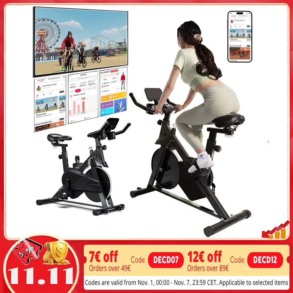 Heimtrainer, Ergometer, Heimtrainer mit einstellbarem Magnetwiderstand, LCD-Display für Innenräder, 100 kg Tragfähigkeit