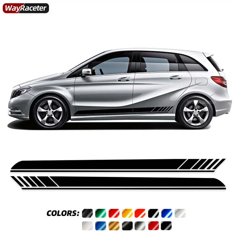 2 Pcs Edition One AMG Style Door Side Stripes Sticker For Mercedes Benz W246 W247 B Class B200 B250 B220 Accessories