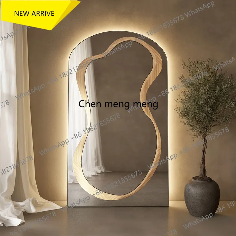 z183 American irregular full-length mirror household living room wall decorative mirror floor mirror medium antique cloakroom