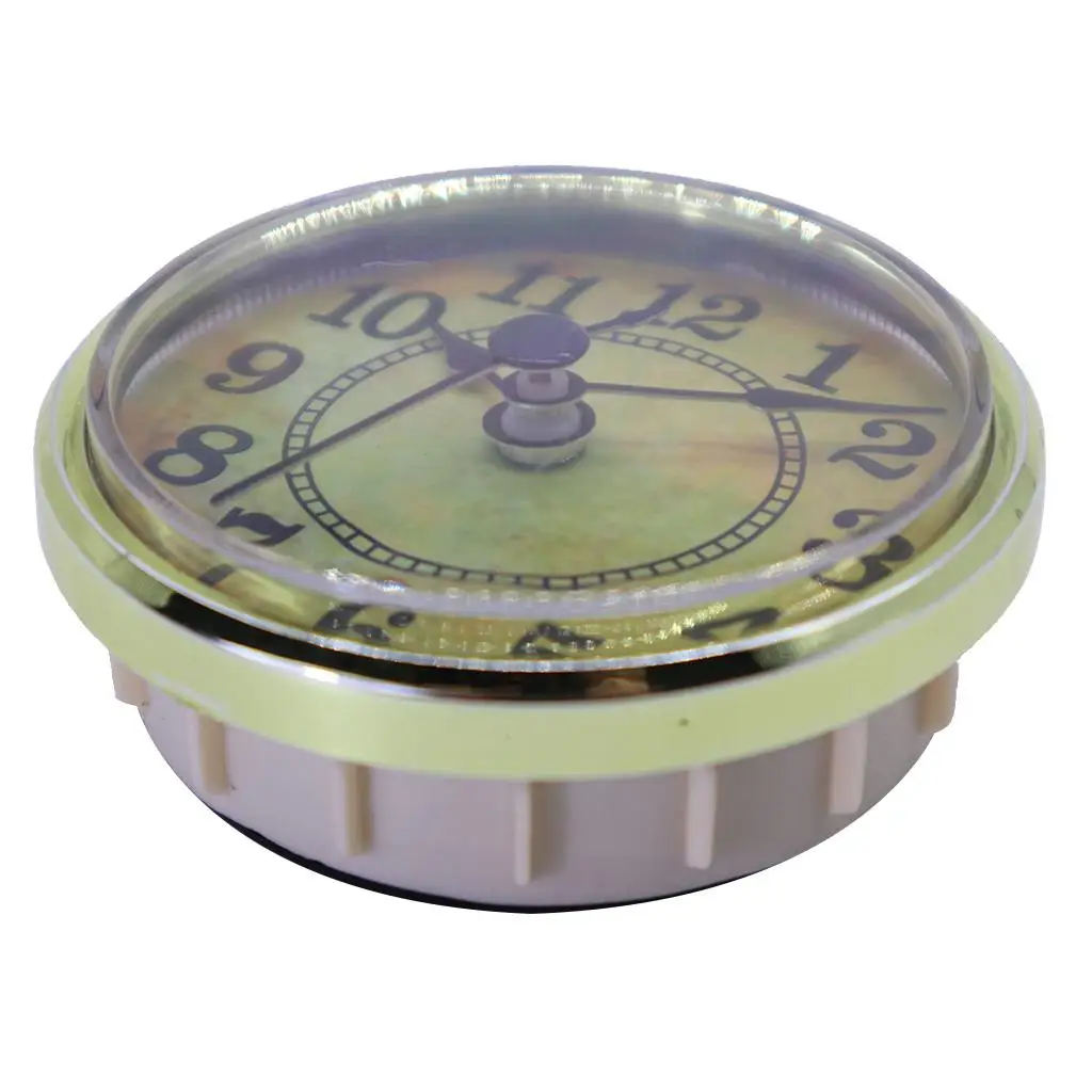 2.76 Inch (70 mm) Quartz Clock /Insert with Arabic Numeral, Quartz Movement (Golden )