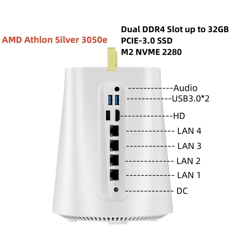 Imagem -03 - Firewall para pc Intel N100 Mini Nas 4x Lan 2x Ethernet Intel I225v 2.5g Wifi Suporte Nas Ram Windows 11 Roteador Pfsense so