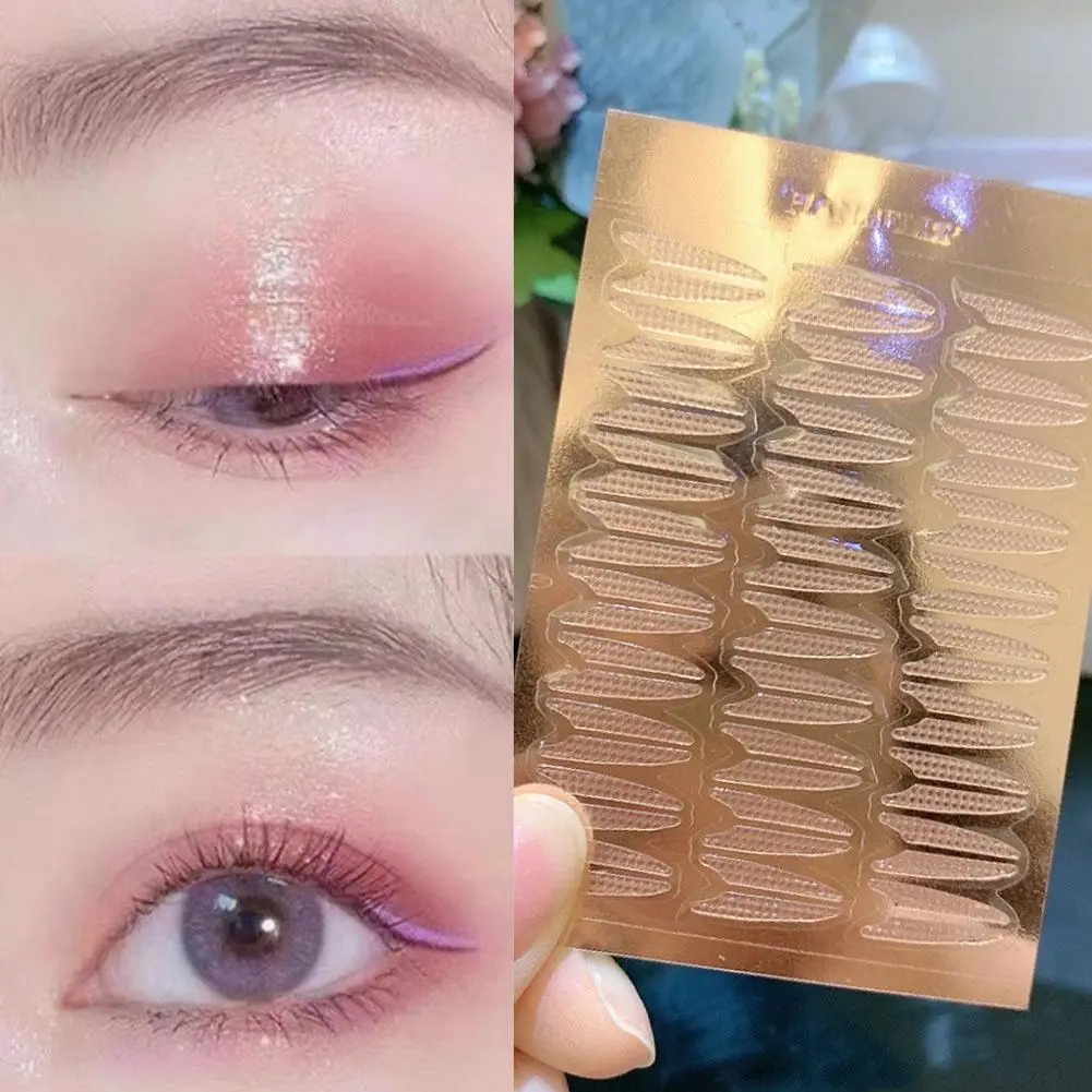 Cinta adhesiva para párpados de doble pliegue, encaje natural, transparente, Beige, ojo Natural, nuevo con herramienta autoadhesiva de maquillaje, maquillaje a rayas X7R0