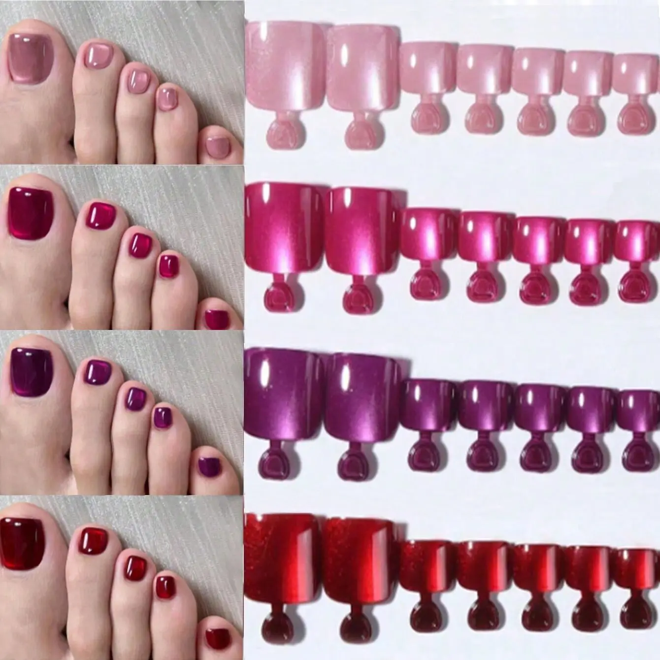 96 قطعة عيون القطة المربعة القصيرة الأظافر وهمية اضغط على الأظافر الأظافر وهمية-الأظافر الصيفية اضغط على الأظافر انفصال قابلة لإعادة الاستخدام فتاة هدية #1