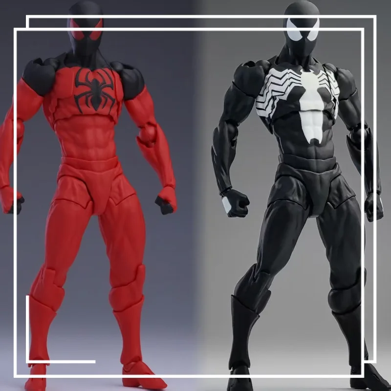 

Marvel Symbiote Spider-Man Black Suit Articulated Action Figure - Venomized Collectible Model Toy for Fans
