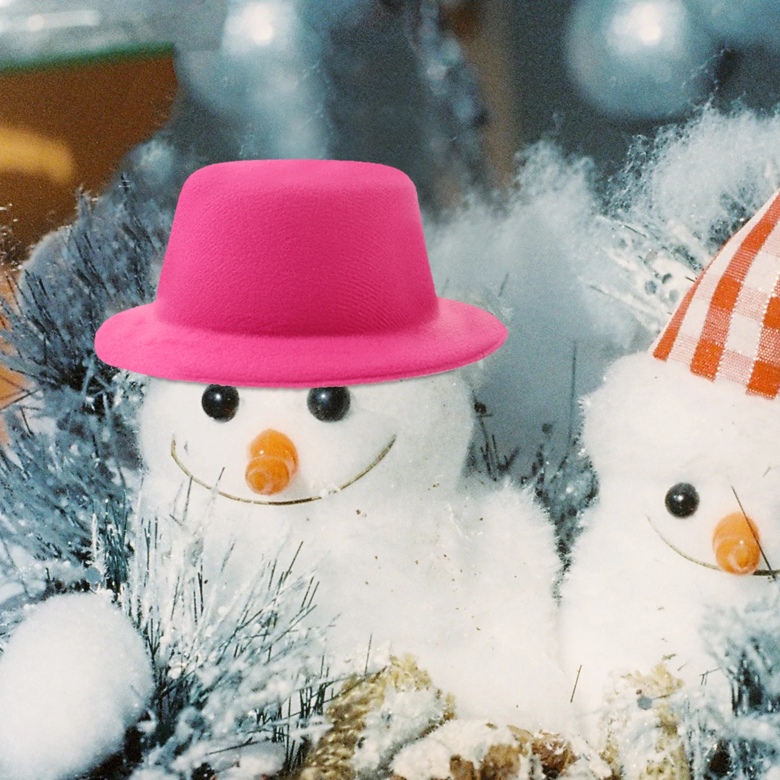 

4 Pcs Mini Hat Lovely Hats Miniature Christmas Diy Craft Photo Prop Fabric Crafts Tiny Tops