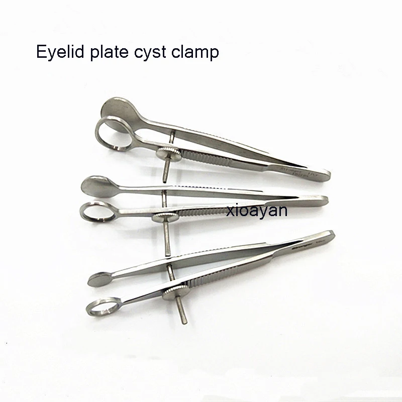 Ophthalmic stainless steel blepharomian gland cyst forceps eye tweezers with granuloma clip in double eyelid small eyelid clip