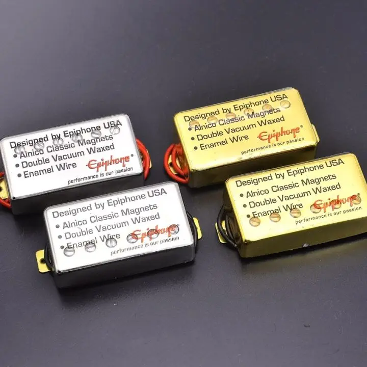 

1 комплект, оригинальная стандартная электрогитара Epi, звукосниматель Alnico Humbucker, никель/золотая крышка