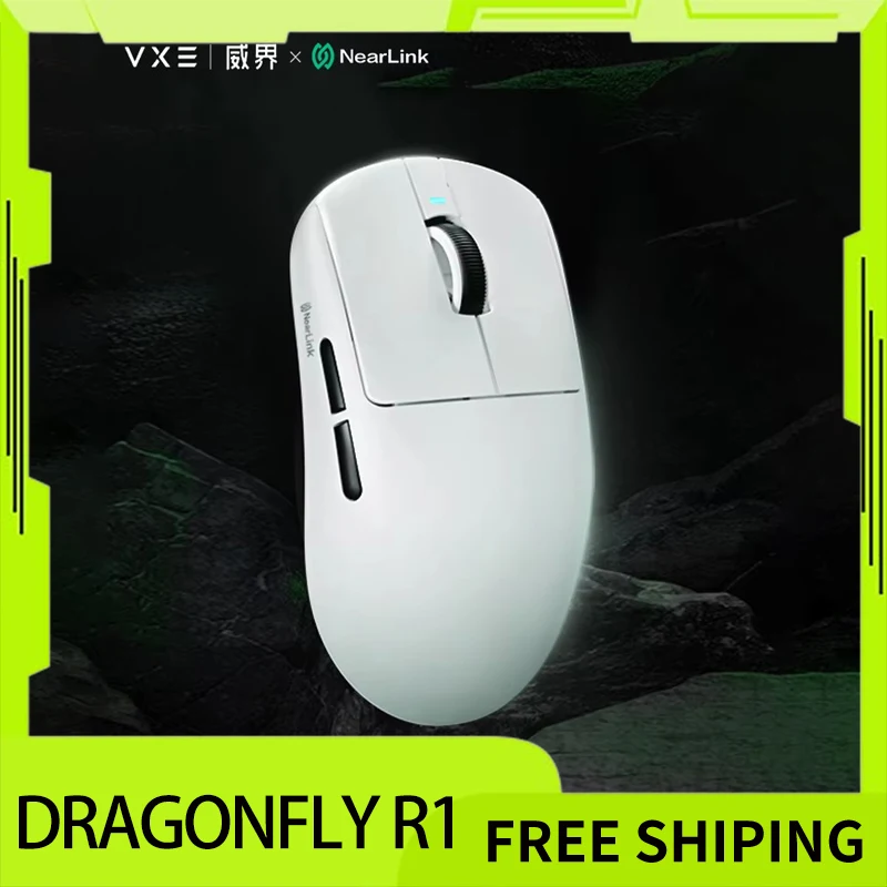 

New VXE Dragonfly R1 Nearlink Mouse Three Mode Wireless Mouse PAW3395 PC Gaming Mice 150H Long Battery Life Custom Accessories