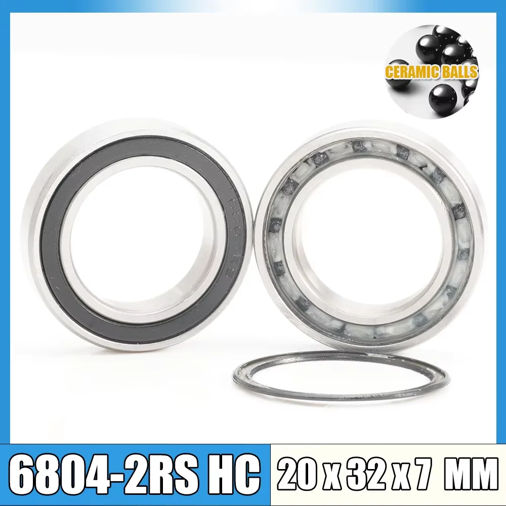 2 Rodamientos Híbridos de Cerámica Si3N4 6800 6801RS 6802RS 6803RS 6804 6805RS 6806 de Acero Cromado Inoxidable 2RS S6803 S6802