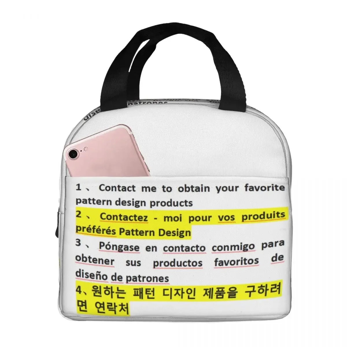 Customized Lunch Bags Insulated Bento Box Portable Lunch Tote Reusable Picnic Bags Cooler Thermal Bag for Woman Children Work