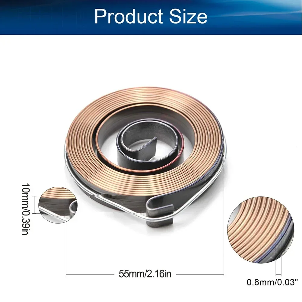 Imagem -02 - Broca Imprensa Primavera Quill Alimentação Retorno Bobina Conjunto de Mola para Aspirador de pó Bobina Mola Volume Tubo Bobina Spr 0.8x10x1540 mm