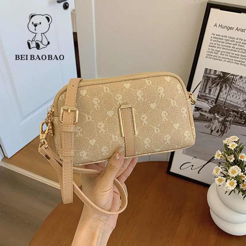 Beibaobao Women Small Bags 2024 Summer New Trend Versatile Multi Layered Handheld Bag Mobile Bags Fashion Shoulder Crossbody Bag