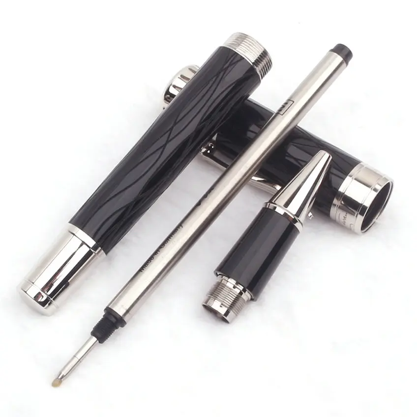 High Quality Mark Twain MB Black Blue Ballpoint Pen Luxury Ice Crack Rollerball Ball Point Pen for Writing Office Supplies