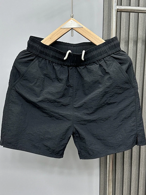 

Мужские спортивные шорты-бриджи из тонкого дышащего ледяного шелка для лета, повседневные, для активного отдыха, молодежный стиль