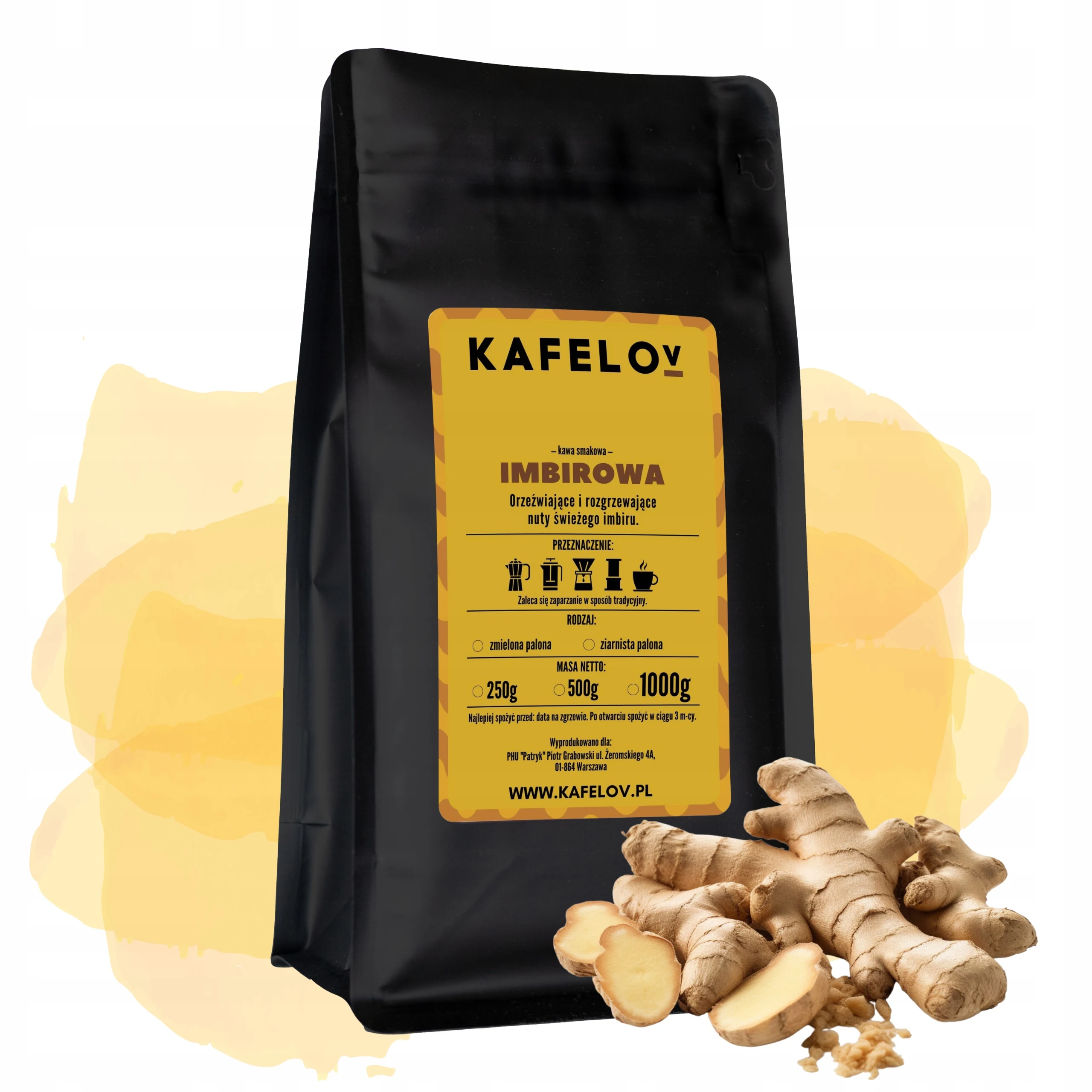 Kawa Kafelov smakowa IMBIROWA 1000g mielona