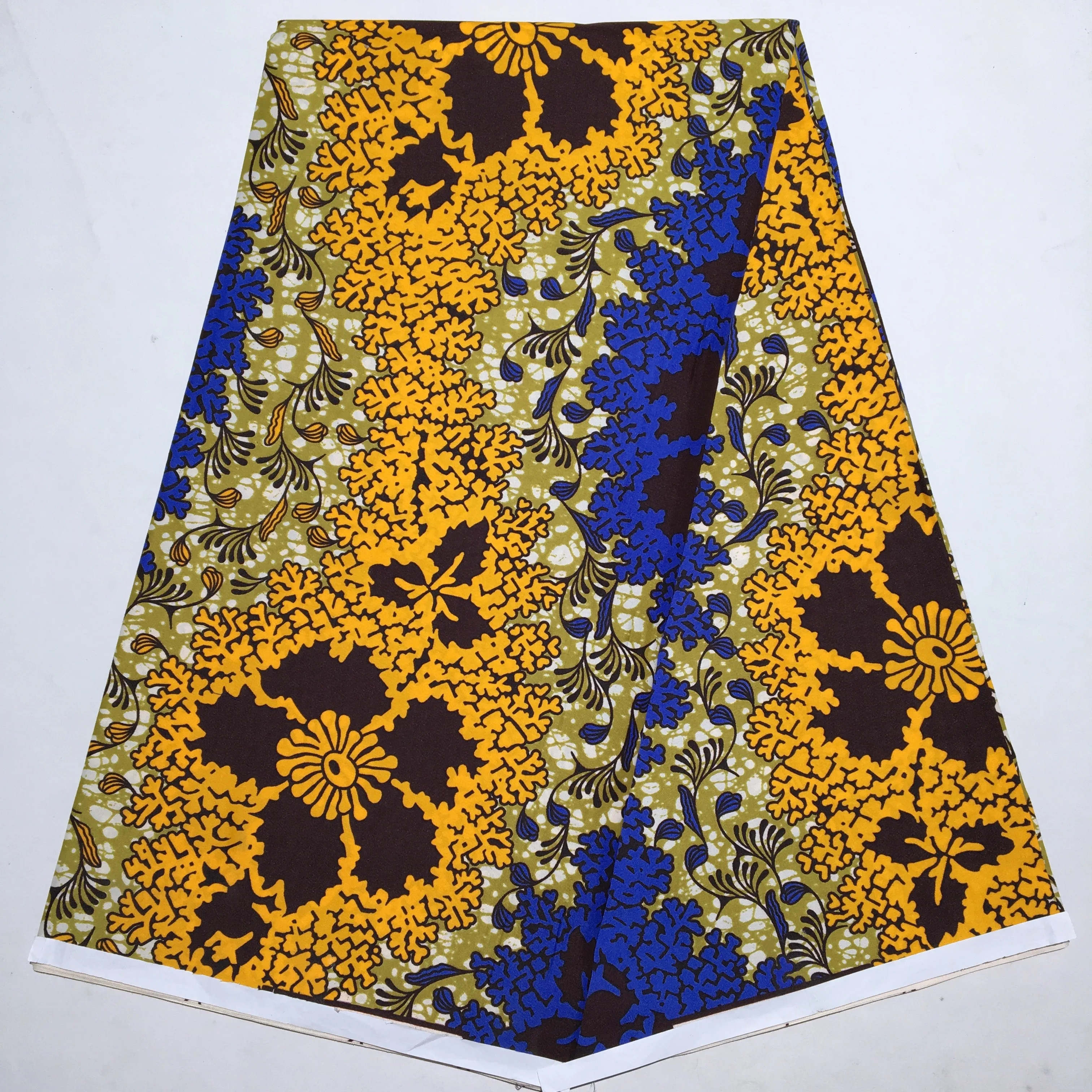 2024 Newest African Polyester Material Wax Fabric Nigerian Ankara DIY Print Sewing Tissu Textile Material For Women Dresses