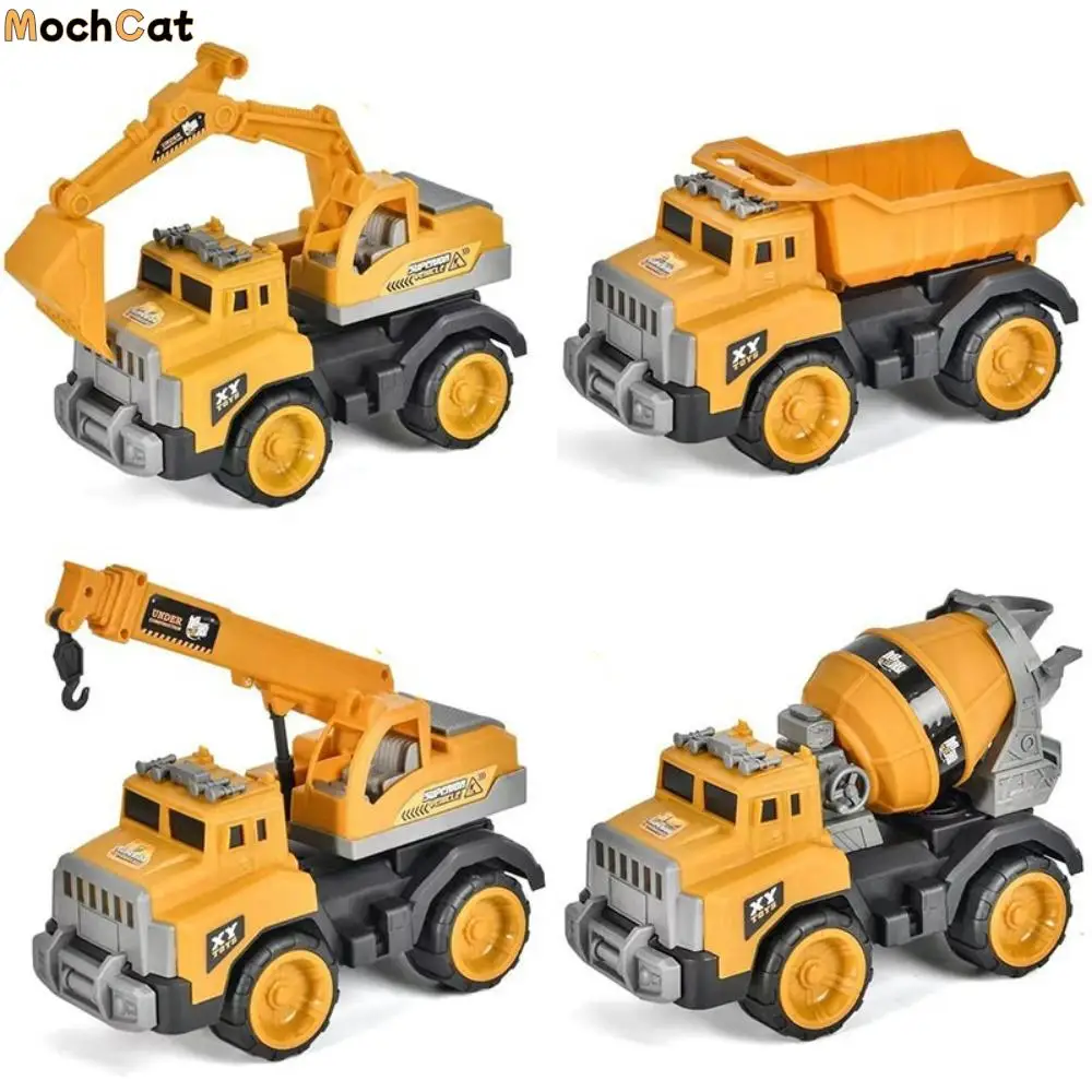 

Plastic Engineering Vehicle Toys Inertia Simulation Excavator Bulldozer Models Mini Push and Go Car