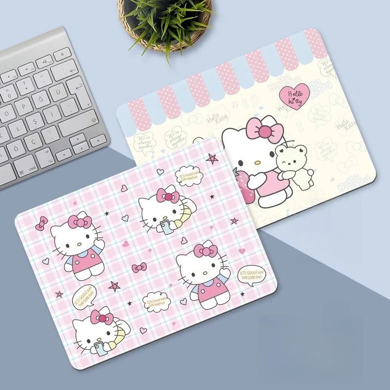 Kawaii Hello Kitty Mouse Pad Cute Cartoon Writing Table Pad Desktop Decoration Women Supplies Female Students Gift Wholesale