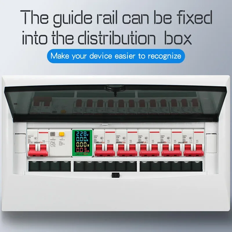 

PZEM-008 100A Din Rail Electricity Digital Power Energy Meter Watt Kwh Wattmeter Monitor Ammeter Voltmeter AC 50-300V