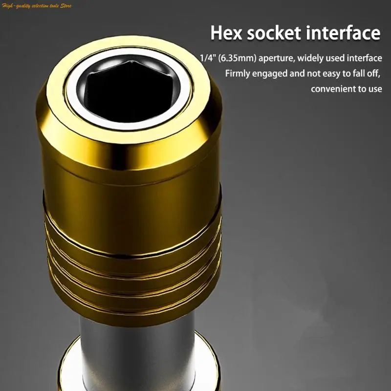 203F Interchangeable Double Side Drill Adapter with Automatic Chucks Locking Strong Carbon Steel Body for Various Tool
