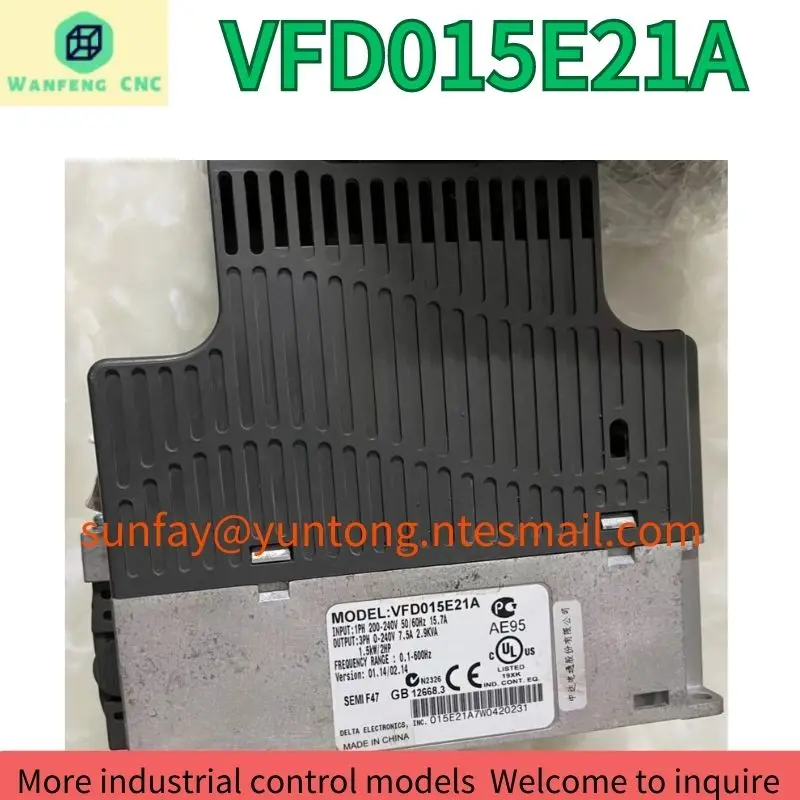 second-hand Frequency converter VFD015E21A, power 1.5KW, voltage 220V test OK Fast Shipping