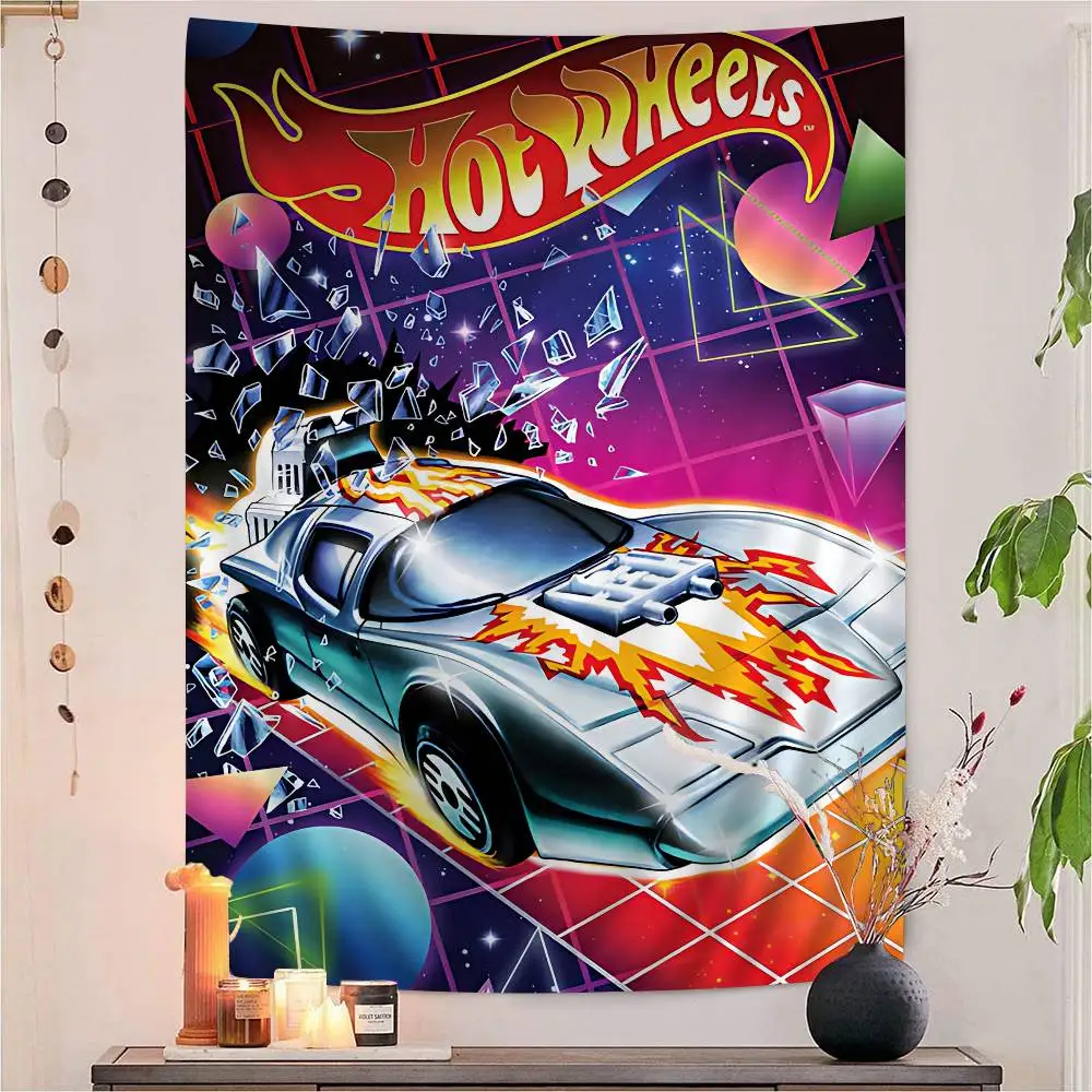 Game H-Hot W-Wheels Cartoon Tapestry Art Science Fiction Room Home Decor Wall Hanging Sheets