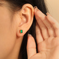 2PCS Titanium Steel Earrings 16G Flower Hoop Earrings Helix Conch Cartilage Piercing Jewelry Hypoallergenic Ear Studs for Women