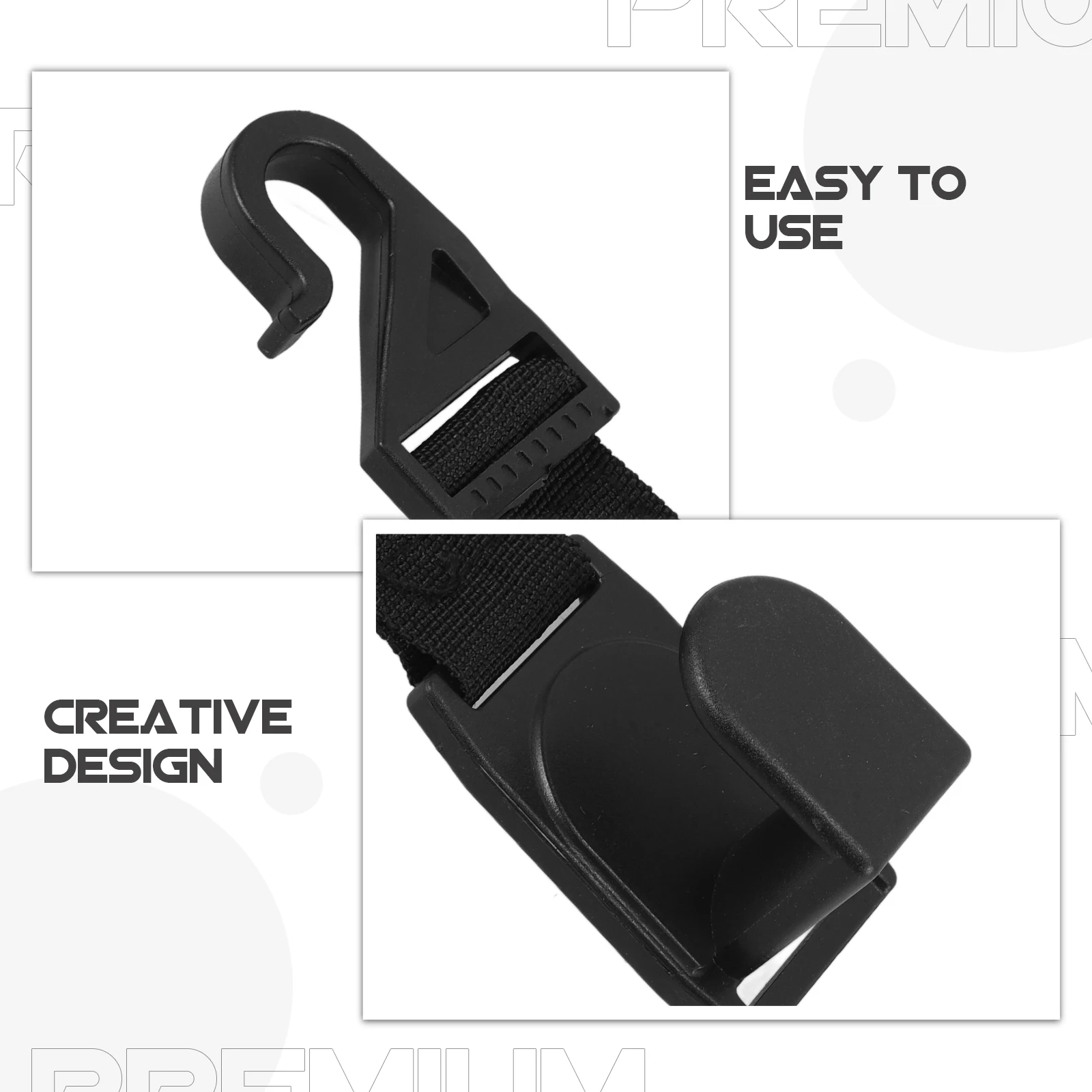 

Car Seat Back Hooks Hidden Storage Hanger Compatible Universal Design Purse Hooks For Cars Headrest Bear Bag