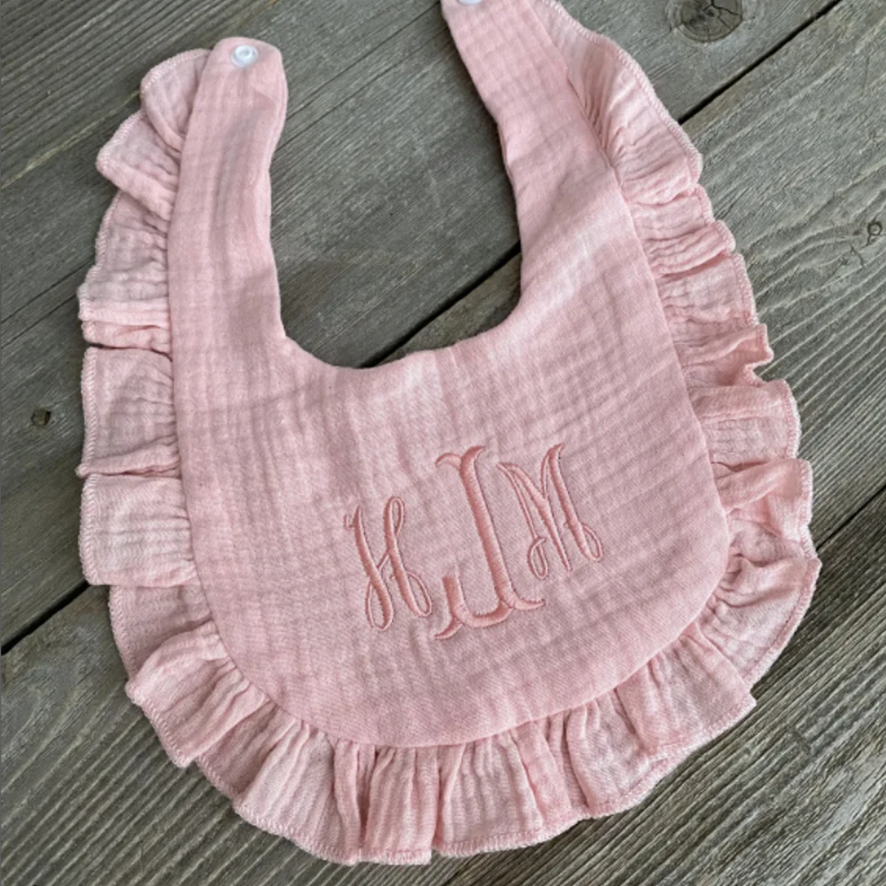 New Baby Gift with Name New Baby Bibs Personalized Embroidered Name Baby Shower Gift Bib Custom Text Bib for Baby Girls