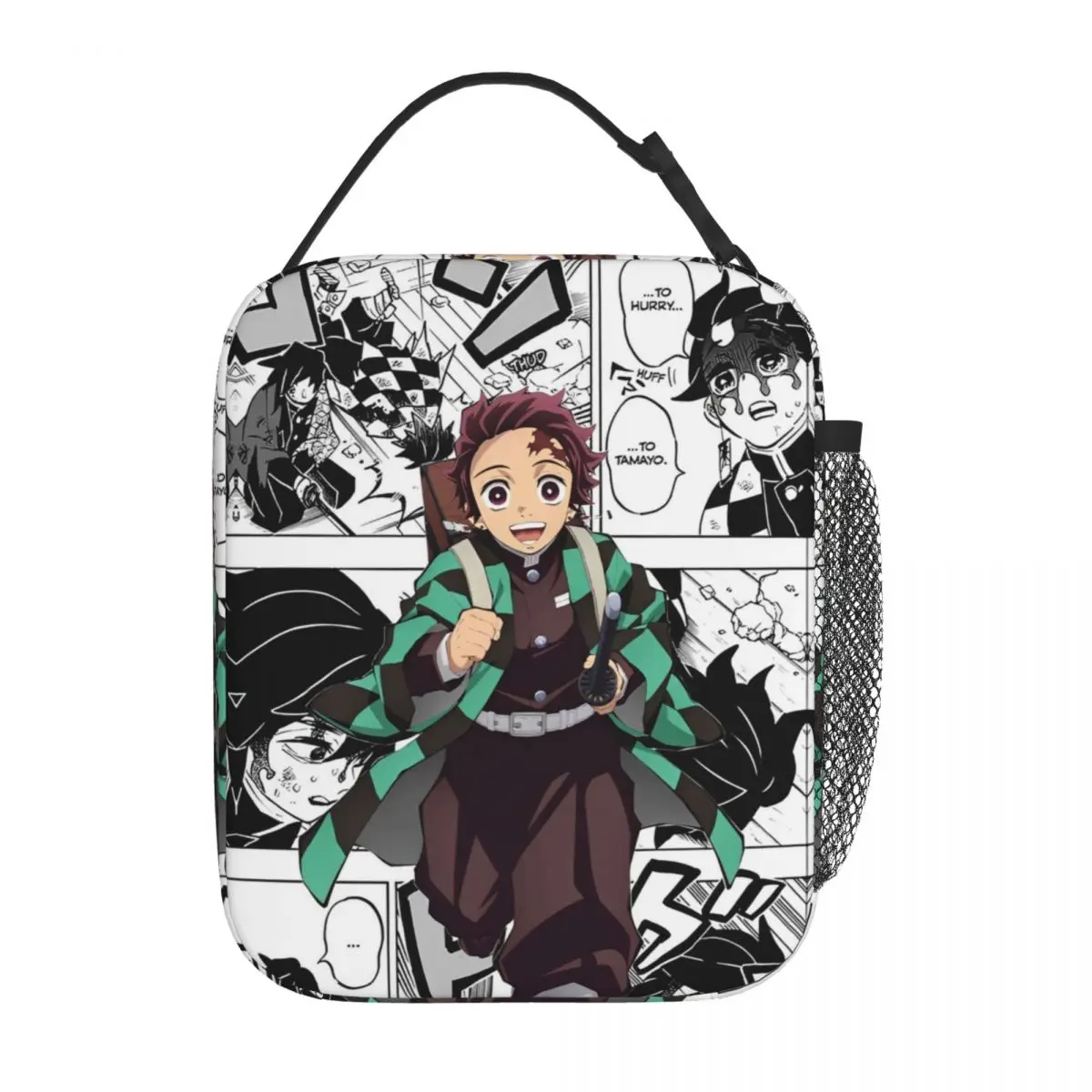 Demon Slayer Tanjiro Kamado Anime Insulated Lunch Bag Leakproof Lunch Container Cooler Bag Tote Lunch Box Beach Picnic Girl Boy