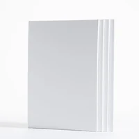 Tablero de lienzo de 5 uds para pintar algodón en blanco, blanco imprimado, adecuado para Gouache, acuarela, acrílico, pintura al óleo, suministros de arte, HB-03