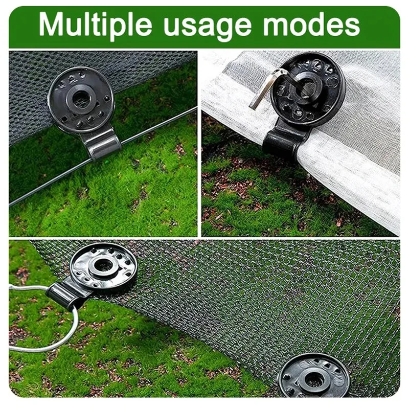 C 50Pcs Shade Cloth Clips Shade Fabric Clamps Grommets For Net Mesh Cover Sunblock Fabric In Garden Backyard Greenhouse Fixer