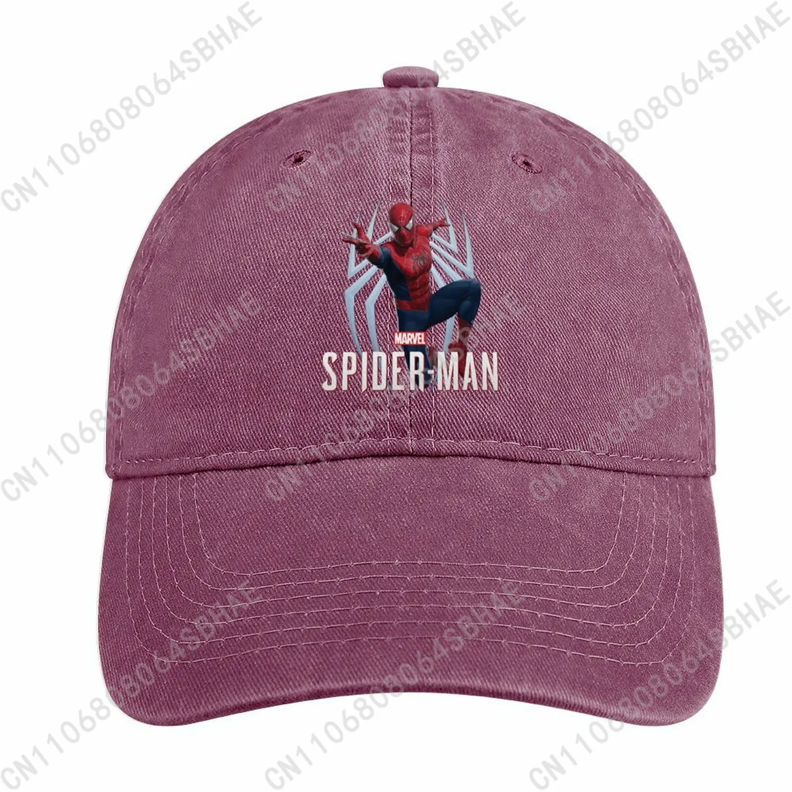

Marvel Spider Man Washed Cotton Baseball Cap Vintage Dad Hat Men Women Retro Adjustable Denim Cap Streetwear Cosplay